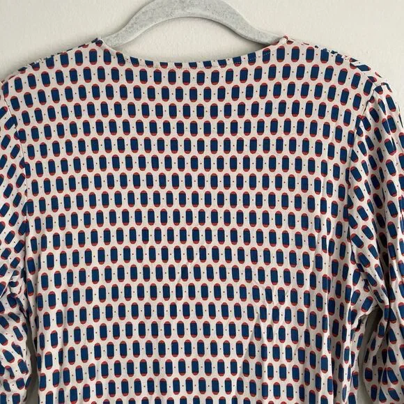 Boden Womens Faux Wrap 3/4 Sleeve Blouse Top Size 10 Multicolor Stretch Business - Picture 8 of 11